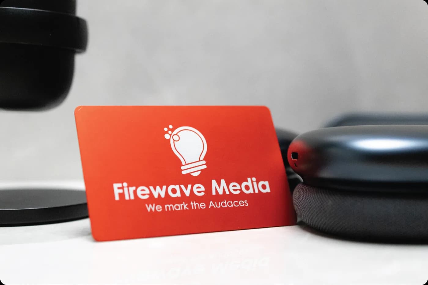Rosewood Red anodized aluminum business card